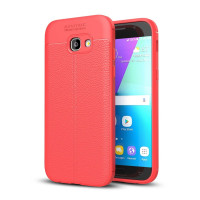 Чехол-накладка Litchi Grain для Samsung Galaxy A7 (2017) SM-A720F (красный)