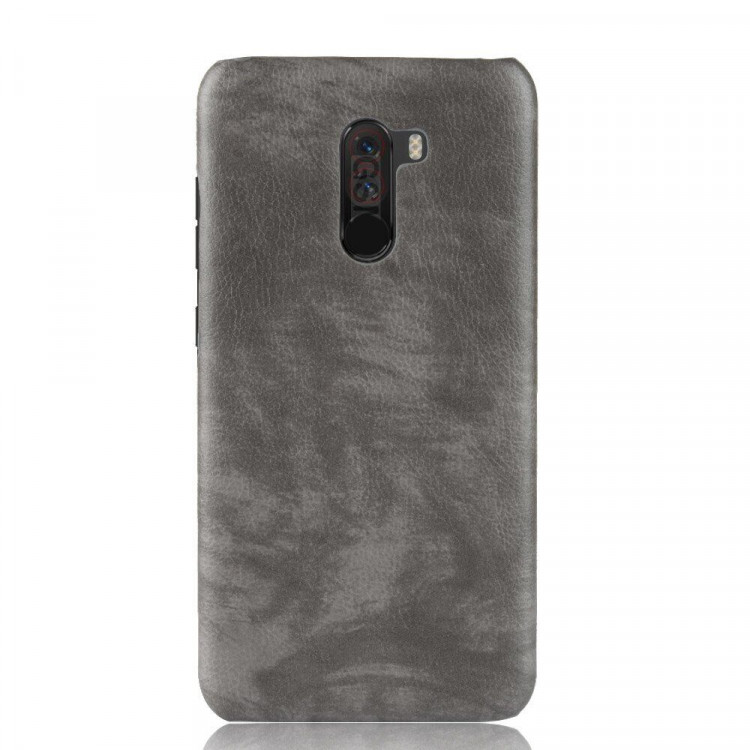 Чехол Litchi Texture для Xiaomi Pocophone F1 / Poco F1 (серый)