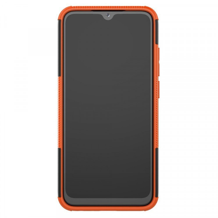 Чехол Hybrid Armor для Xiaomi Redmi Note 8 (черный + оранжевый)