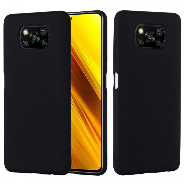 Силиконовый чехол Mobile Shell для Xiaomi Poco X3 NFC / Poco X3 / Poco X3 Pro (черный)