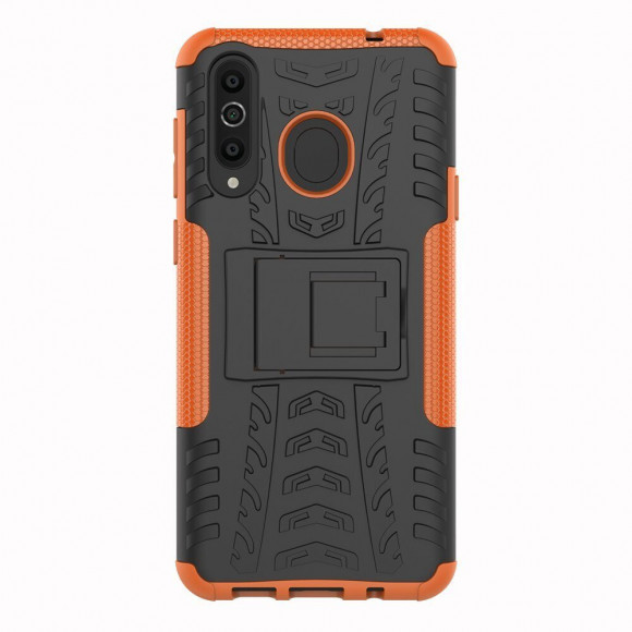 Чехол Hybrid Armor для Samsung Galaxy A8s (черный + оранжевый)