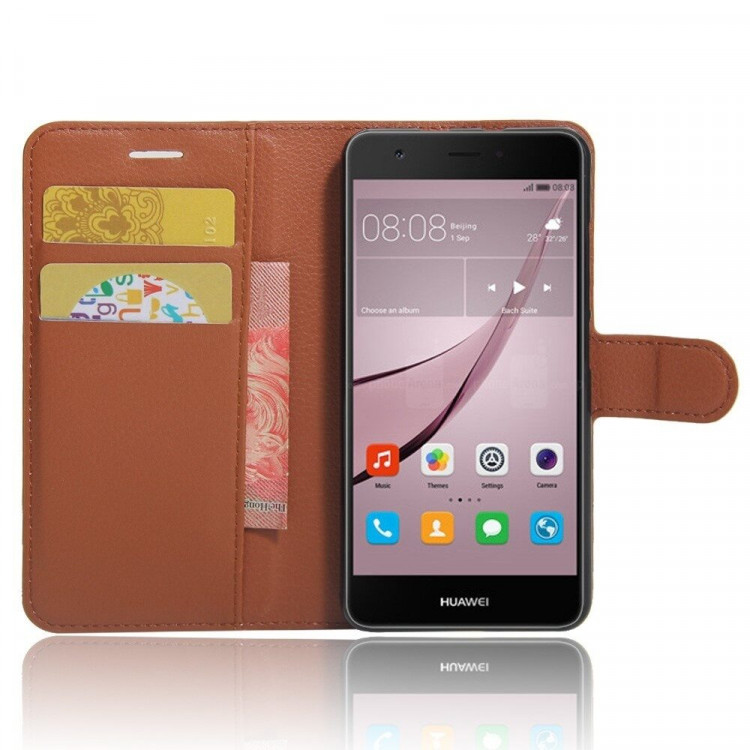 Чехол с визитницей для Huawei Nova (коричневый)