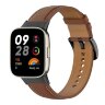 Кожаный ремешок для Xiaomi Redmi Watch 3, Mi Watch Lite 3 (коричневый)