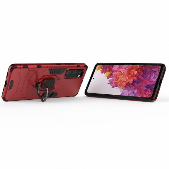 Чехол Armor Ring Holder для Samsung Galaxy S20 FE (S20 Fan Edition) (красный) Чехол Armor Ring Holder для Samsung Galaxy S20 FE (S20 Fan Edition) (красный)