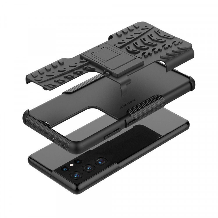 Чехол Hybrid Armor для Samsung Galaxy S21 Ultra (черный)