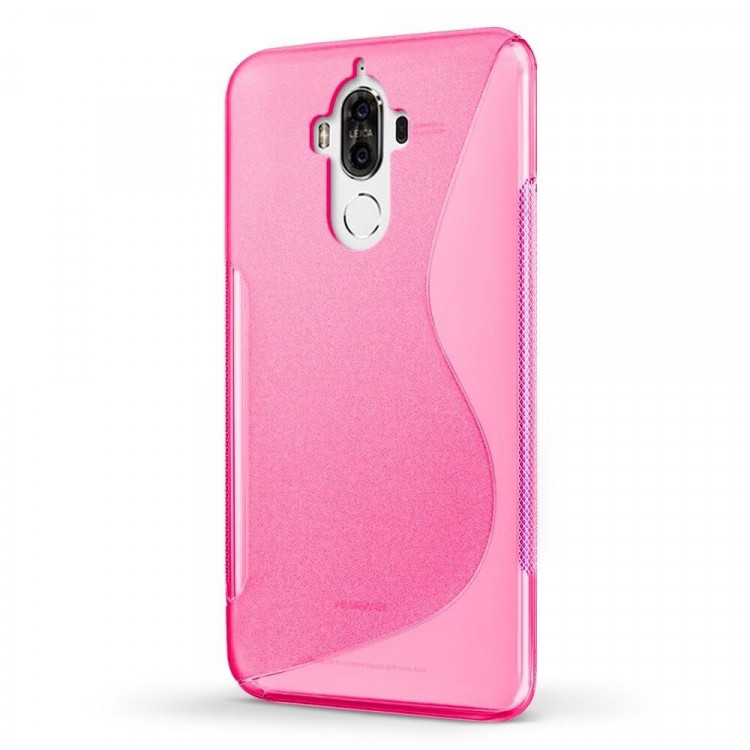 Нескользящий чехол для Huawei Mate 9 Pro (малиновый)