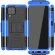 Чехол Hybrid Armor для Samsung Galaxy A22 (черный + голубой)