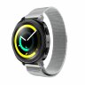 Миланский сетчатый браслет Luxury для Samsung Gear Sport / Gear S2 Classic / Galaxy Watch 42мм / Watch Active / Watch 3 (41мм) / Watch4 (серебряный)