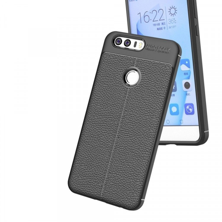 Чехол-накладка Litchi Grain для Huawei Honor 8 (черный)