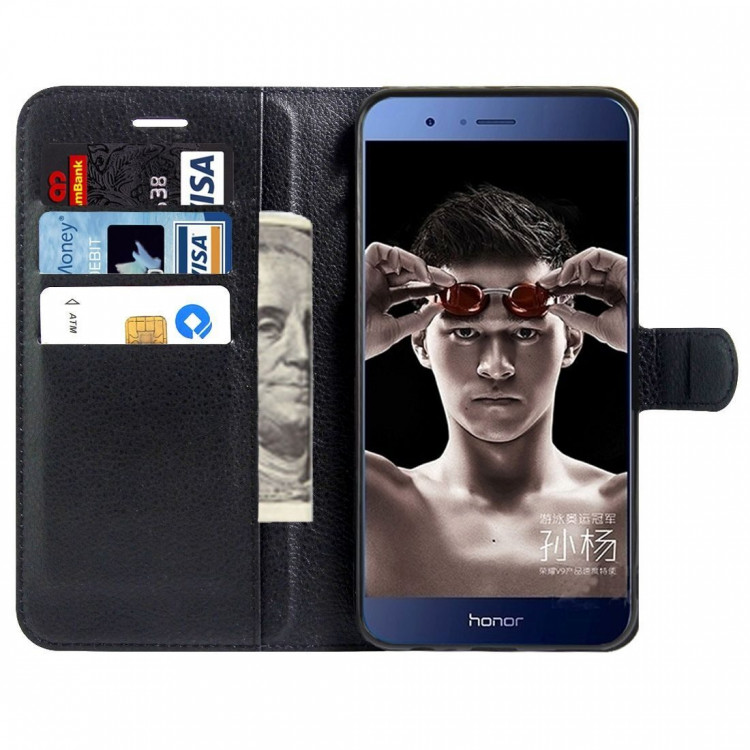 Чехлы на Huawei | с визитницей Huawei Honor 8 Pro (черный)