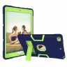 Гибридный TPU чехол для Apple iPad 10.2 (темно-синий + зеленый)