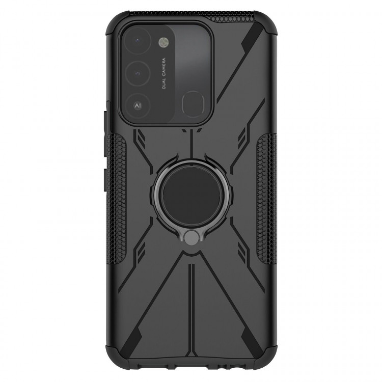Чехол Armor Shockproof Ring Holder для Tecno Spark Go 2022 (черный)