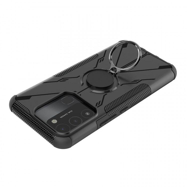 Чехол Armor Shockproof Ring Holder для Tecno Spark Go 2022 (черный)