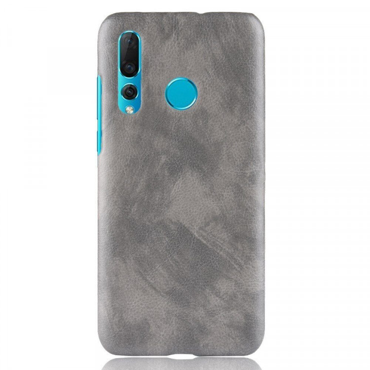 Кожаная накладка-чехол Litchi Texture для Huawei nova 4 (серый)