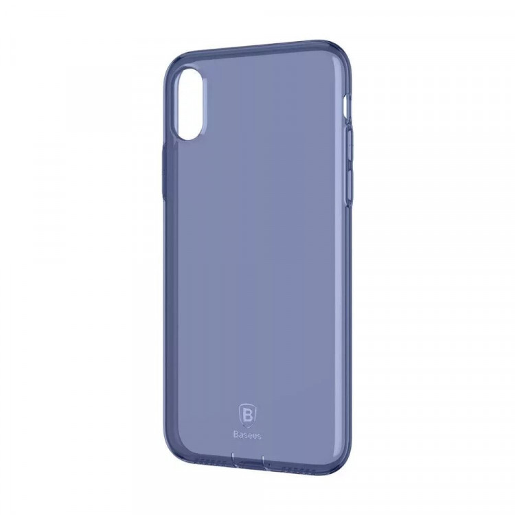 Чехол-накладка c заглушкой Baseus для iPhone X / ХS (голубой)