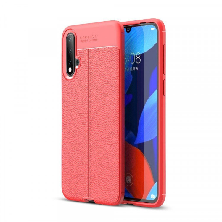 Чехол-накладка Litchi Grain для Huawei nova 5 / nova 5 Pro (красный)