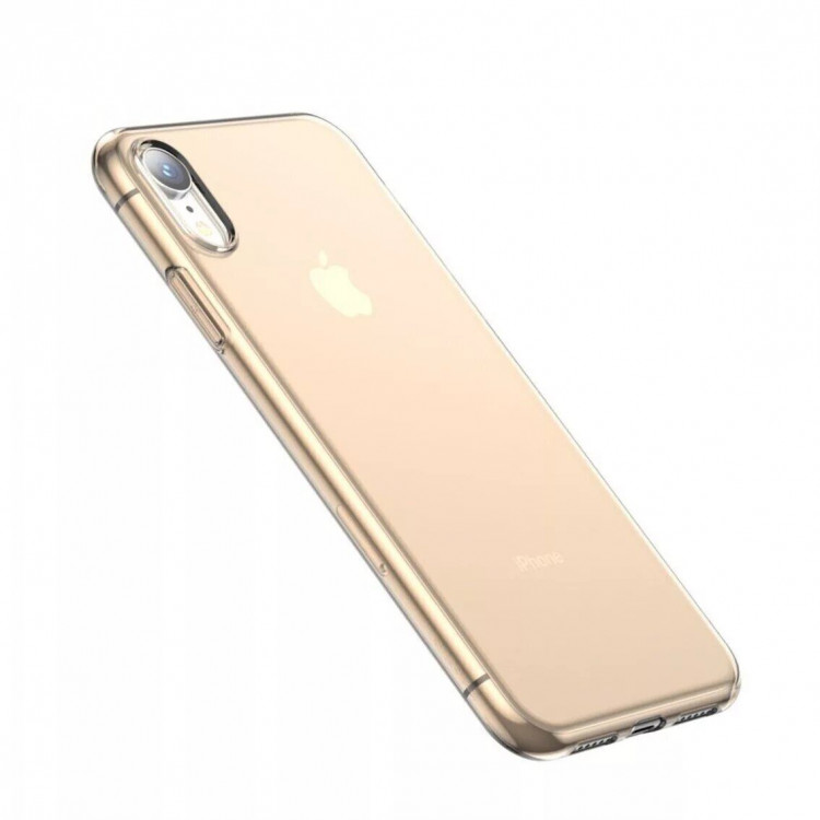 Силиконовый TPU чехол Baseus для iPhone XR (золотой)