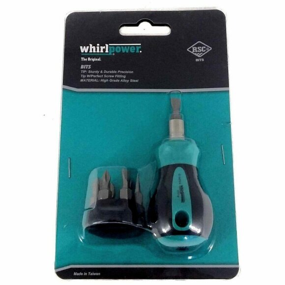 Отвёртка со сменными битами WhirlPower 96-5908, 8 предметов, зеленый Отвёртка со сменными битами WhirlPower 96-5908, 8 предметов, зеленый