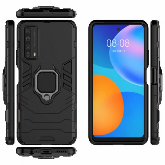 Чехол Armor Ring Holder для Huawei P smart 2021 (черный) Чехол Armor Ring Holder для Huawei P smart 2021 (черный)