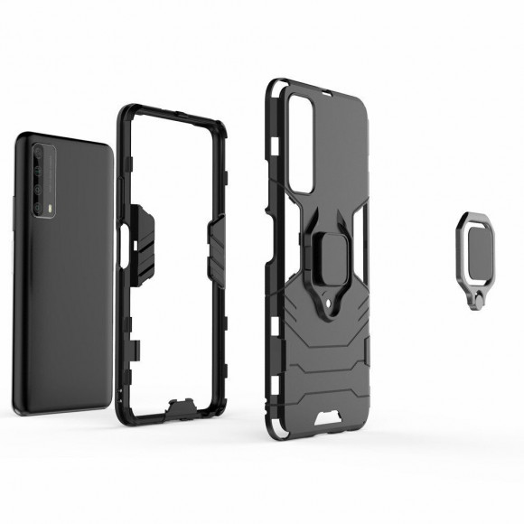 Чехол Armor Ring Holder для Huawei P smart 2021 (черный) Чехол Armor Ring Holder для Huawei P smart 2021 (черный)