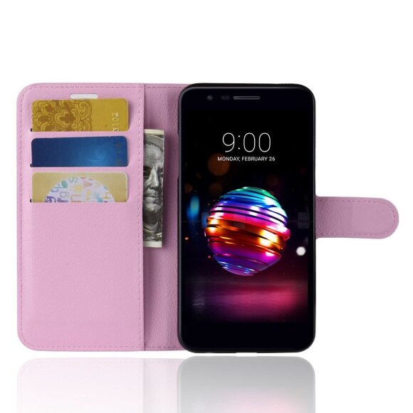 Чехол с визитницей для LG K10 (2018) / LG K30 (розовый)