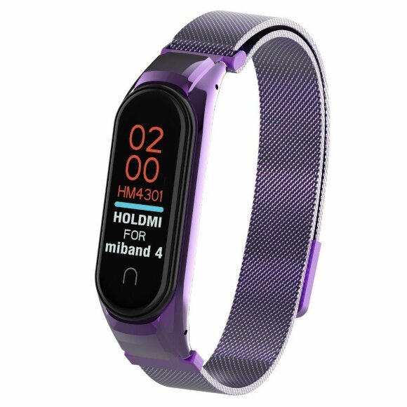 Сетчатый браслет для Xiaomi Mi Band 4 (фиолетовый)
