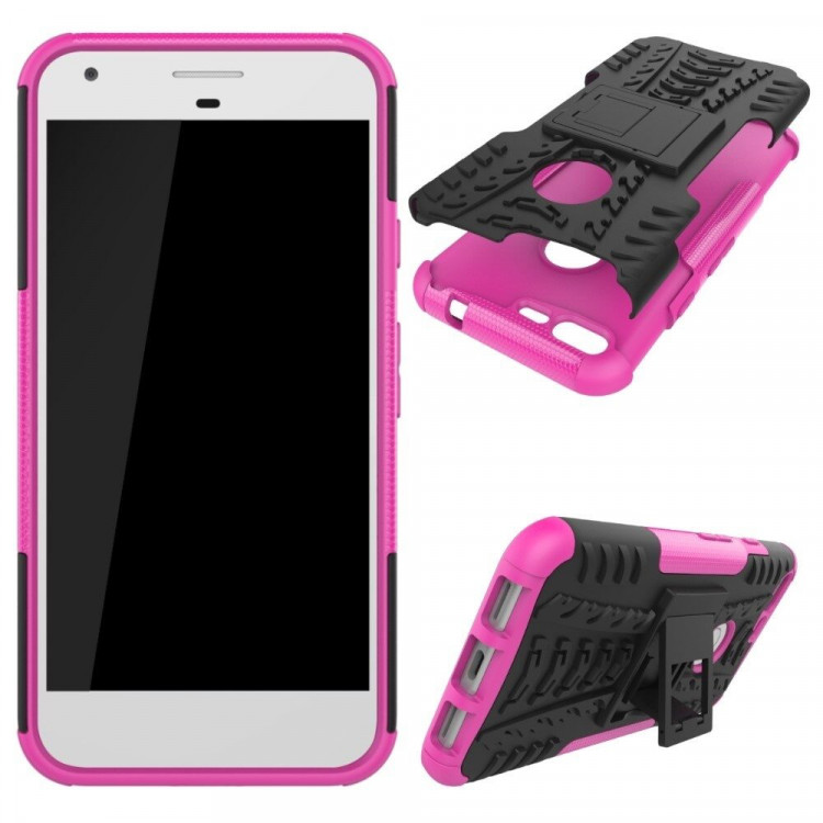 Чехол Hybrid Armor для Google Pixel XL (черный + розовый)