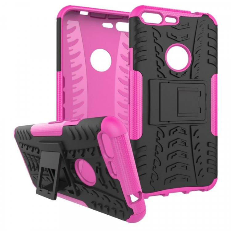 Чехол Hybrid Armor для Google Pixel XL (черный + розовый)
