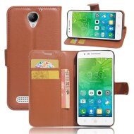 Чехол с визитницей для Lenovo Vibe C2 Power (коричневый) Чехол с визитницей для Lenovo Vibe C2 Power (коричневый)