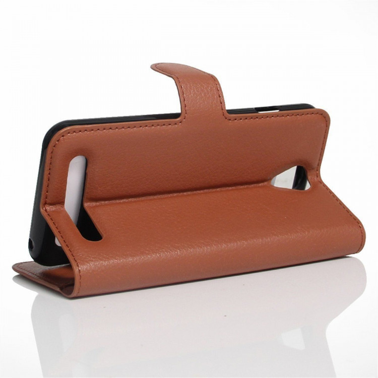 Чехол с визитницей для Lenovo Vibe C2 Power (коричневый)