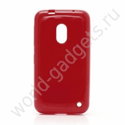 Пластиковый TPU чехол для Nokia Lumia 620 (красный)