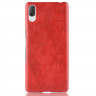 Кожаная накладка-чехол Litchi Texture для Sony Xperia L3 (красный)