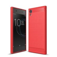 Чехол-накладка Carbon Fibre для Sony Xperia XA1 Ultra (красный) Чехол-накладка Carbon Fibre для Sony Xperia XA1 Ultra (красный)