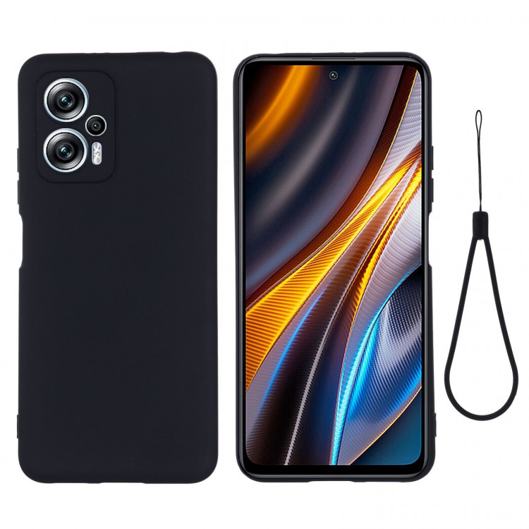 Силиконовый чехол Mobile Shell для Poco X4 GT (черный)