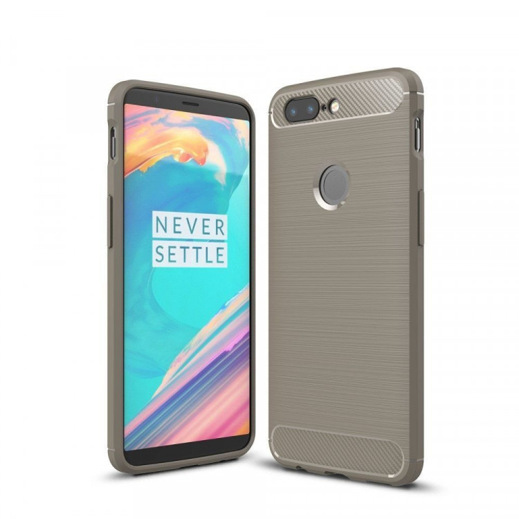 Чехол-накладка Carbon Fibre для OnePlus 5T (серый)
