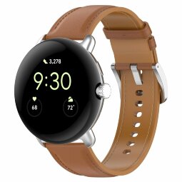 Кожаный ремешок для Google Pixel Watch (светло-коричневый)