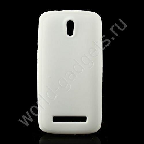 Мягкий пластиковый чехол для HTC Desire 500 (белый)