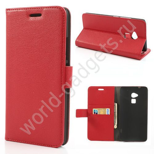 Горизонтальный чехол для HTC One MAX (красный)