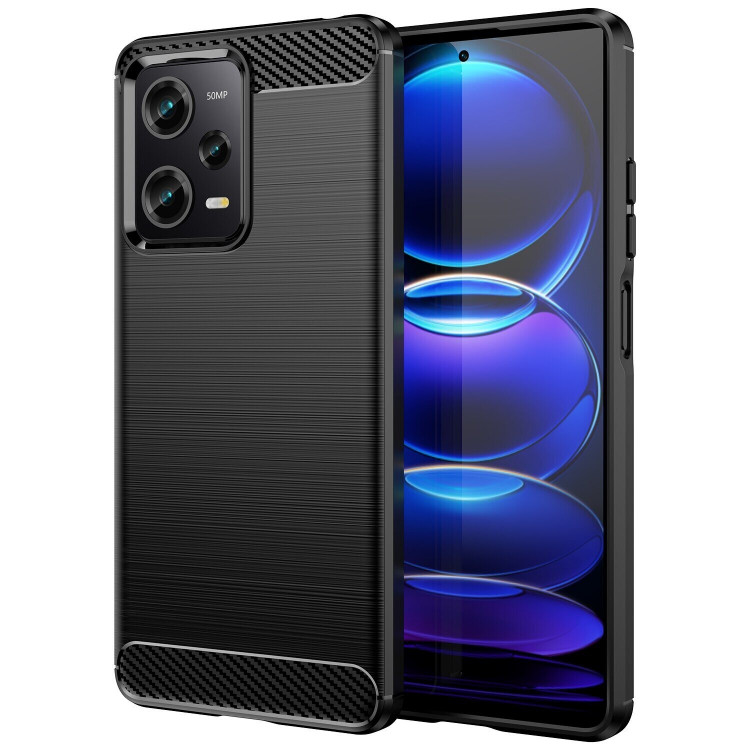 Чехол-накладка Carbon Fibre для Xiaomi Redmi Note 12 Pro (черный)