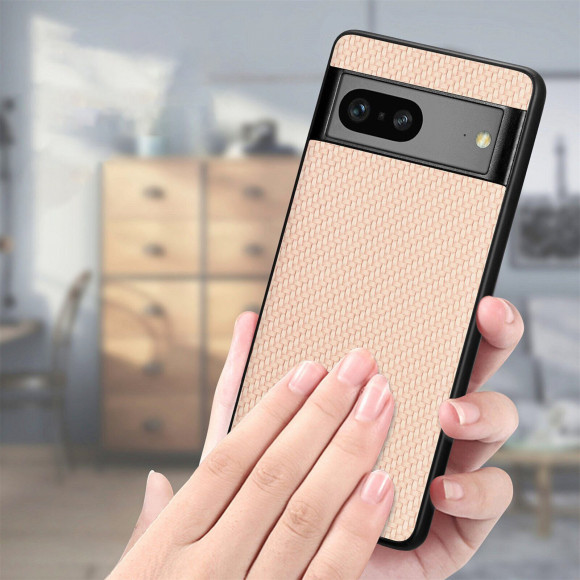 Чехол Carbon Texture для Google Pixel 7a (бежевый) Чехол Carbon Texture для Google Pixel 7a (бежевый)