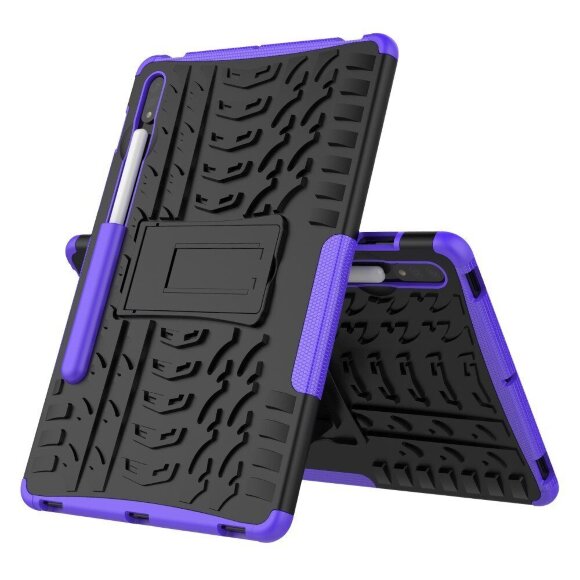 Чехол Hybrid Armor для Samsung Galaxy Tab S7+ (Plus) SM-T970 / SM-T975 и Galaxy Tab S8+ (Plus) SM-X800 / SM-X806 (черный + фиолетовый) Чехол Hybrid Armor для Samsung Galaxy Tab S7+ (Plus) SM-T970 / SM-T975 и Galaxy Tab S8+ (Plus) SM-X800 / SM-X806 (черный + фиолетовый)