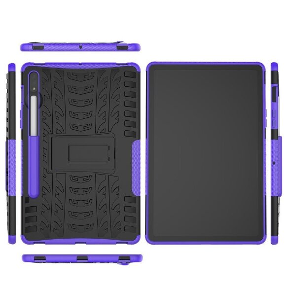 Чехол Hybrid Armor для Samsung Galaxy Tab S7+ (Plus) SM-T970 / SM-T975 и Galaxy Tab S8+ (Plus) SM-X800 / SM-X806 (черный + фиолетовый) Чехол Hybrid Armor для Samsung Galaxy Tab S7+ (Plus) SM-T970 / SM-T975 и Galaxy Tab S8+ (Plus) SM-X800 / SM-X806 (черный + фиолетовый)