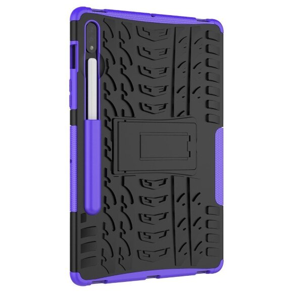 Чехол Hybrid Armor для Samsung Galaxy Tab S7+ (Plus) SM-T970 / SM-T975 и Galaxy Tab S8+ (Plus) SM-X800 / SM-X806 (черный + фиолетовый) Чехол Hybrid Armor для Samsung Galaxy Tab S7+ (Plus) SM-T970 / SM-T975 и Galaxy Tab S8+ (Plus) SM-X800 / SM-X806 (черный + фиолетовый)
