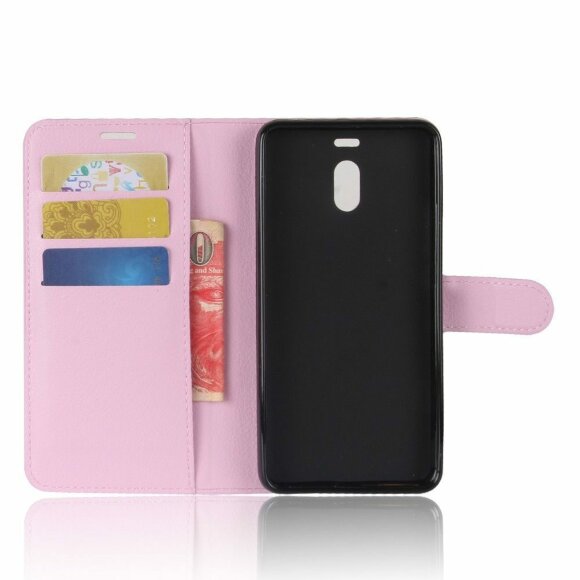 Чехол с визитницей для Meizu M6 Note (розовый)