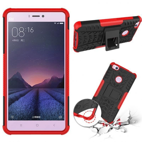 Чехол Hybrid Armor для Xiaomi Mi4s (черный + красный)