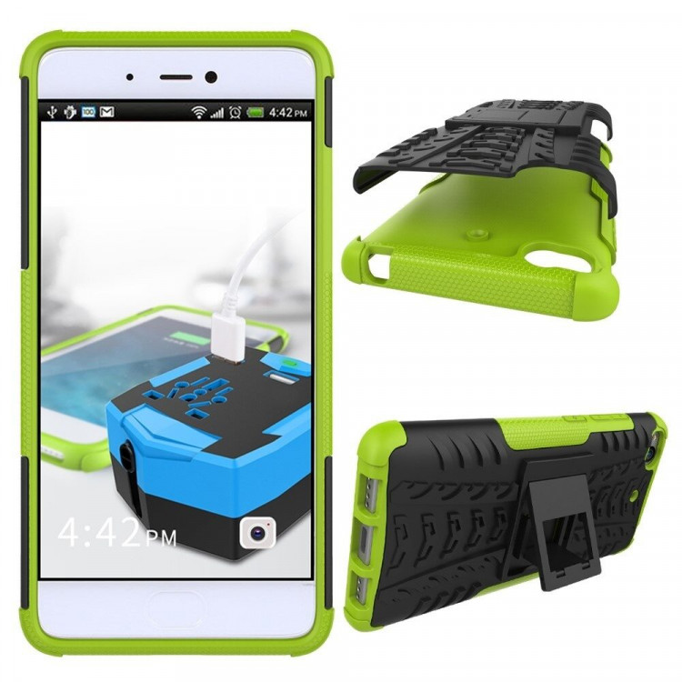 Чехол Hybrid Armor для Xiaomi Mi5S (черный + зеленый)