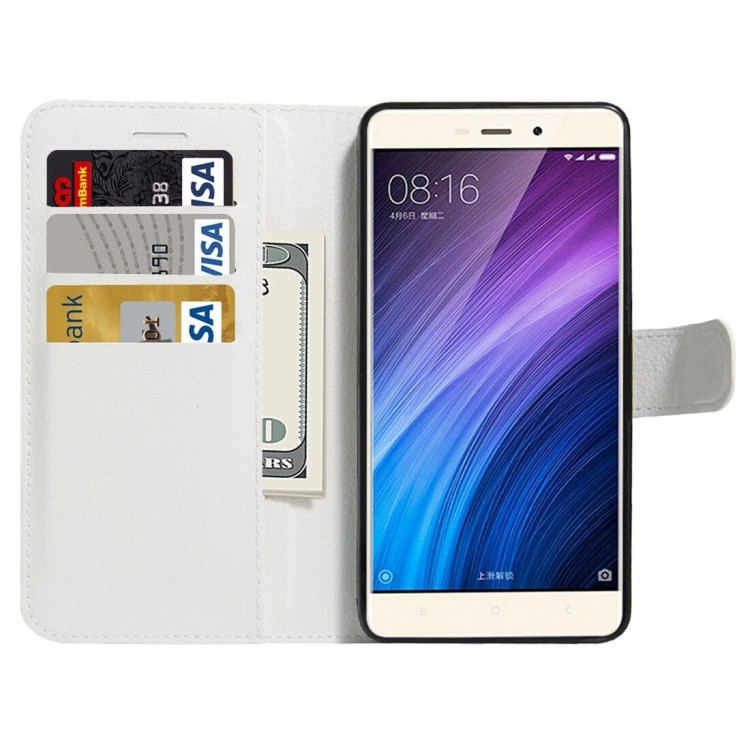 Чехол с визитницей для Xiaomi Redmi 4 / 4 Pro / 4 Prime (белый)