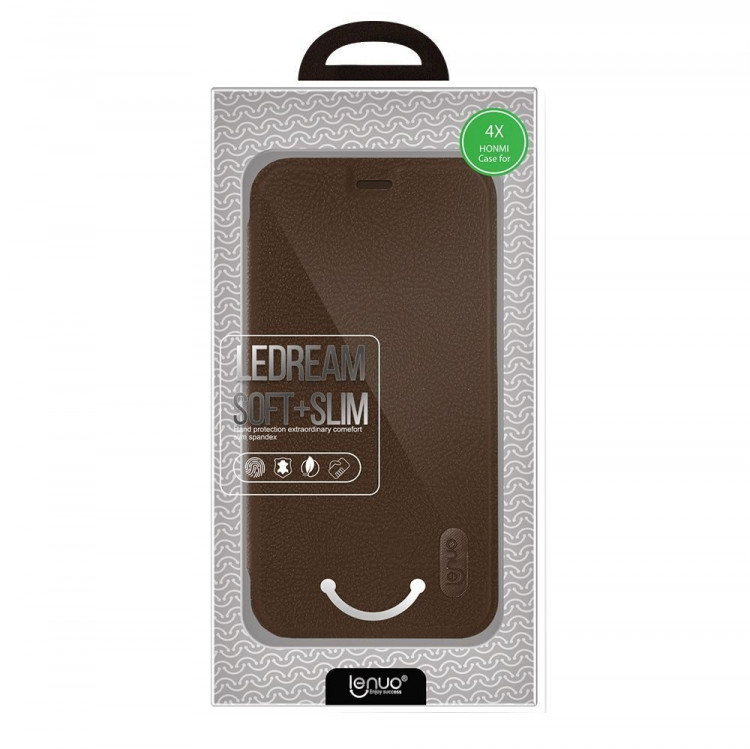 Чехол LENUO для Xiaomi Redmi 4X (коричневый)