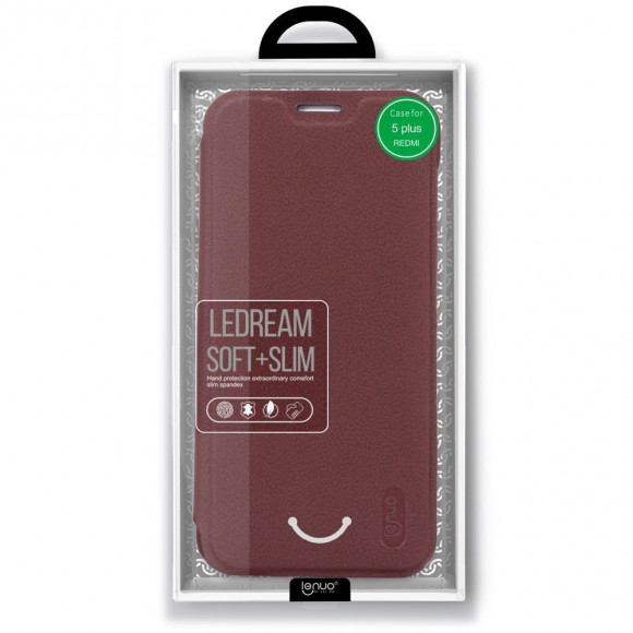 Чехол LENUO для Xiaomi Redmi 5 Plus (коричневый) Чехол LENUO для Xiaomi Redmi 5 Plus (коричневый)