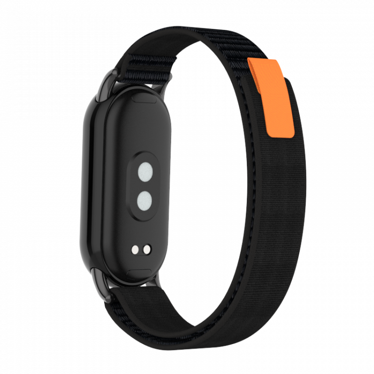 Ремешок с нейлоновой петлей для Xiaomi Mi Smart Band 8, Xiaomi Mi Band 8 (черный)